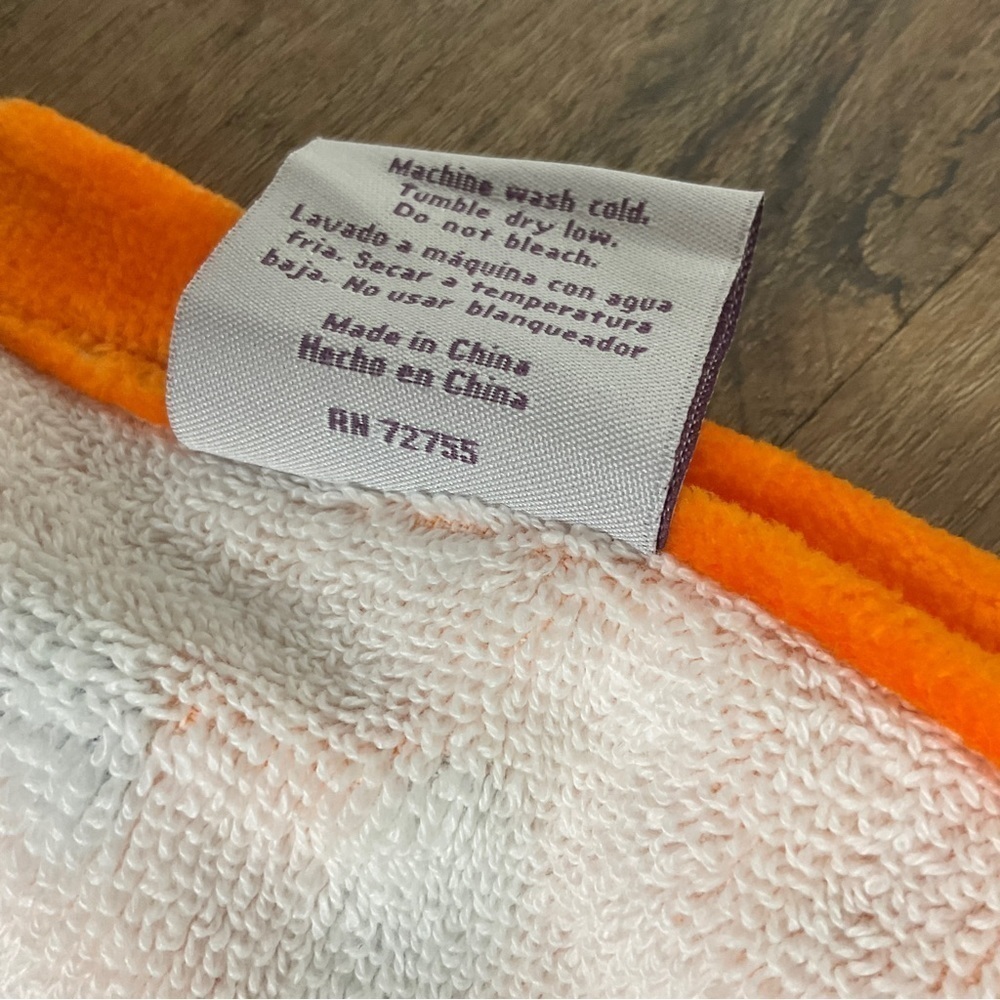 Halloween Towel Ghost Bathroom Boo OEKO-TEX Orange Black White Soft 28” W x 53”L - Picture 7 of 8